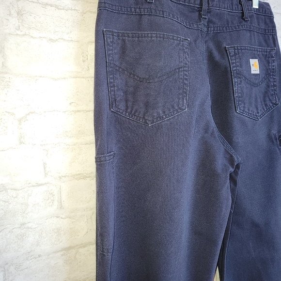 Carhartt Work Pants Blue Size 36 X 34 - Picture 3 of 10